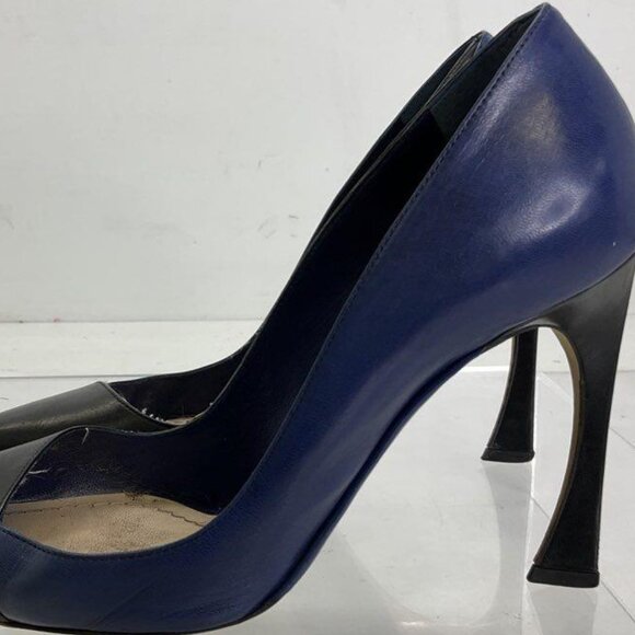 Christian Dior Black & Blue Pointed-Toe Heels – Size 8 - Picture 2 of 12